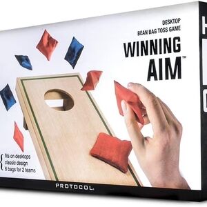 Winning Aim Desktop Bean Bag Toss Game - Red and Blue
